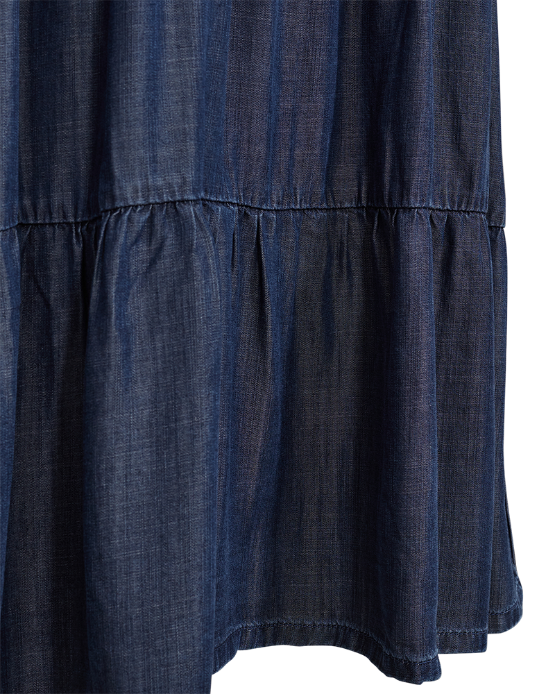 FQRENNA - DRESS WITH DENIM LOOK - BLUE