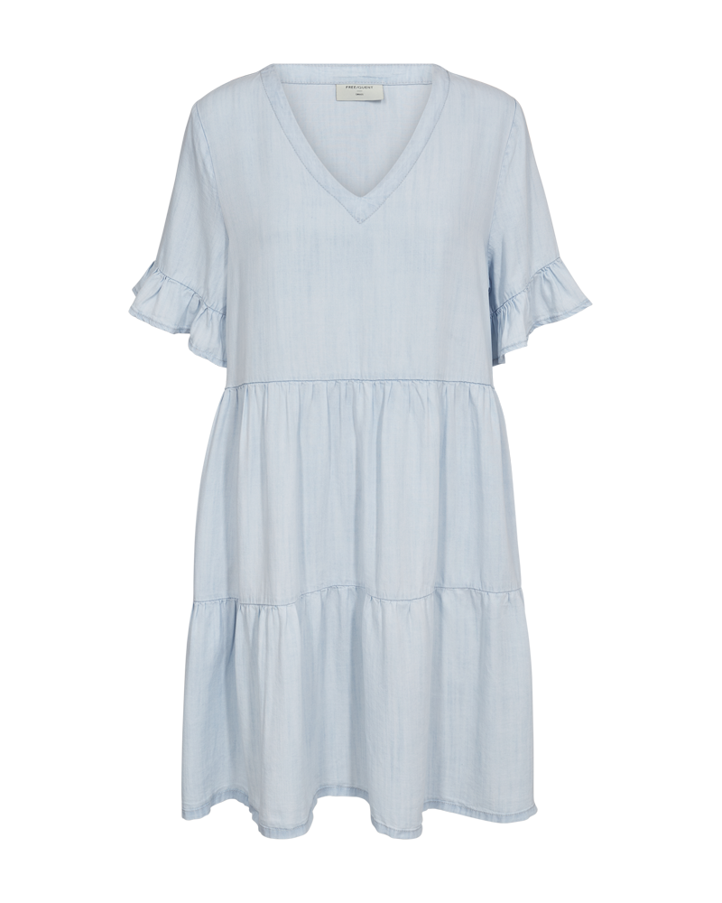 FQRENNA - DRESS WITH DENIM LOOK - BLUE