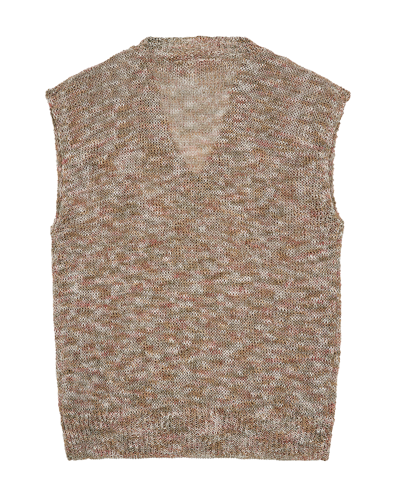 FQBALTER - KNITTED WAISTCOAT - GREEN