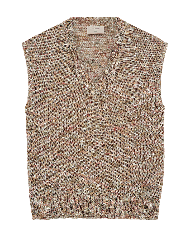 FQBALTER - KNITTED WAISTCOAT - GREEN