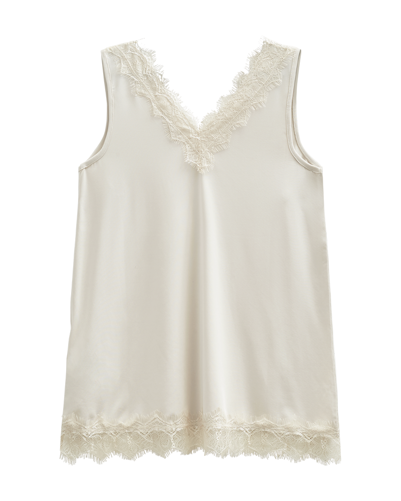 FQBICCO - LACE TOP - BEIGE