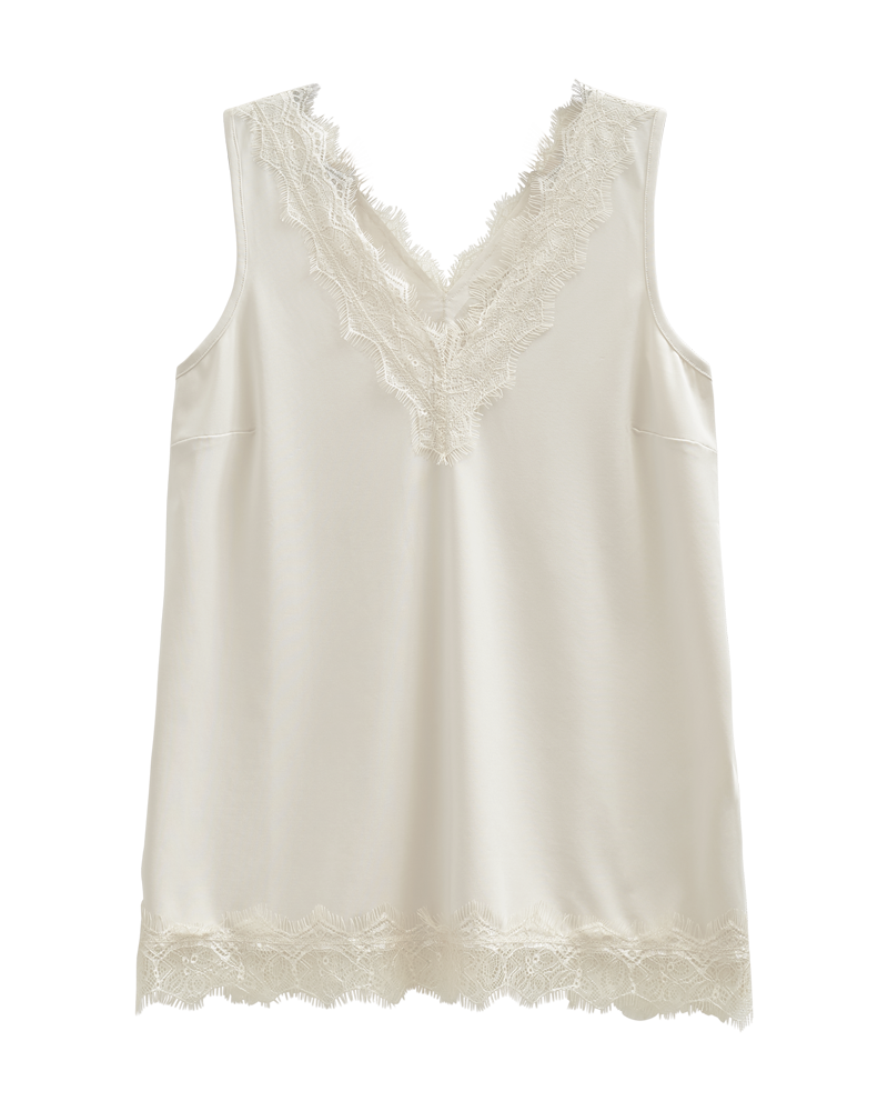 FQBICCO - LACE TOP - BEIGE