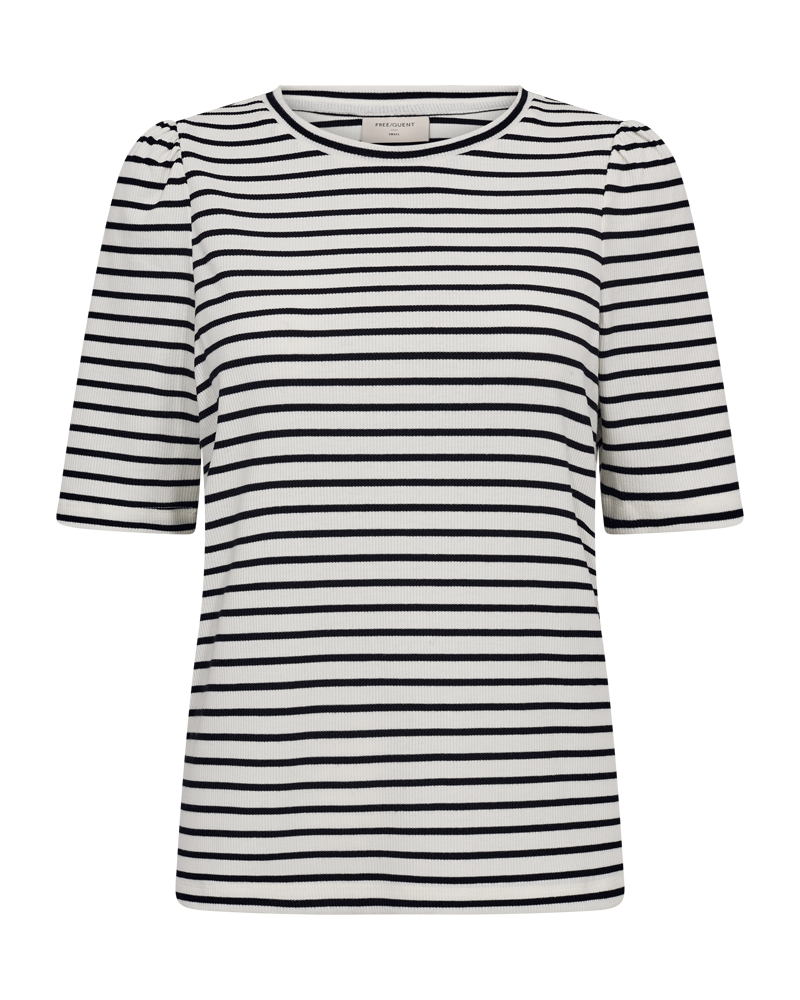 Fqeloisel - gestreepte t -shirt - wit en zwart