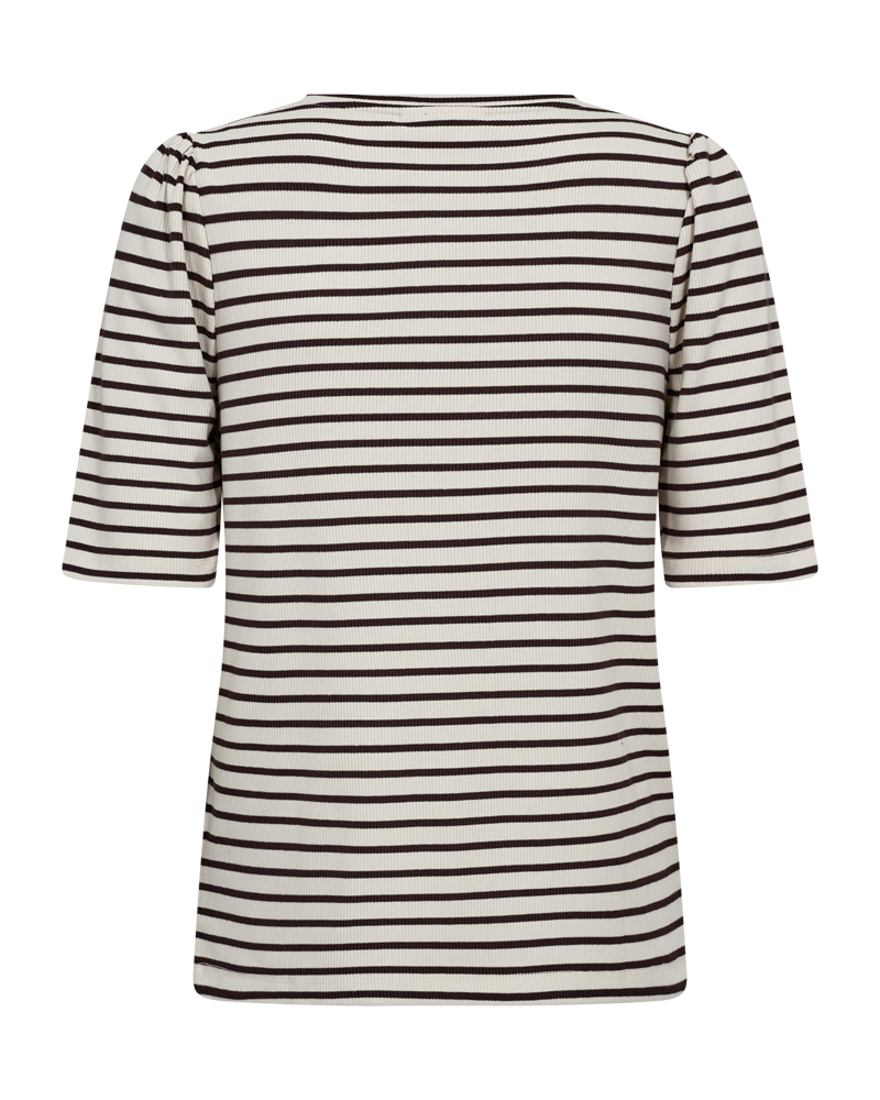Fqeloisel - gestreepte t -shirt - beige en bruin