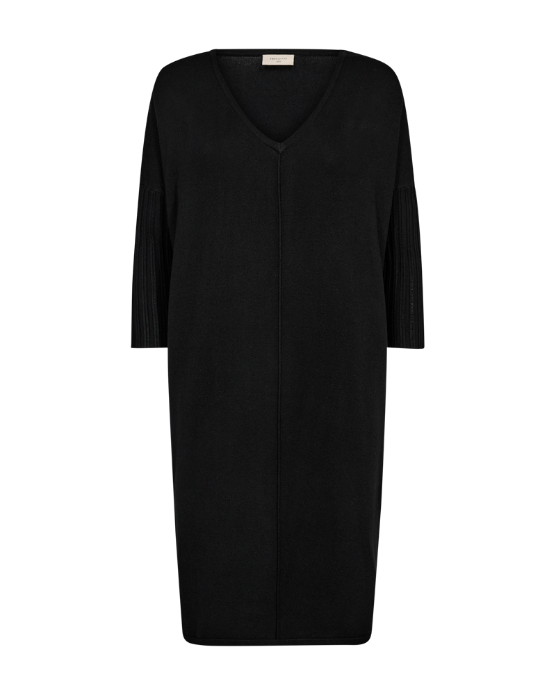 FQJone - Fine -Breaked Dress - Zwart