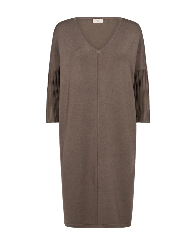 FQJone - Fine -Breaked Dress - Brown