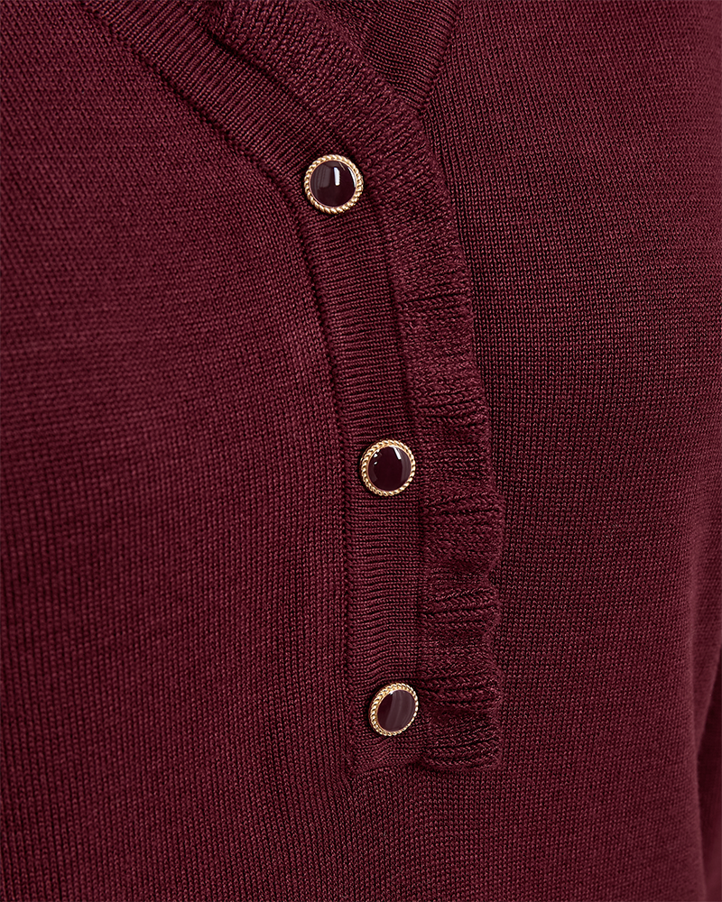 FQKATIE - Fijne breited pullover - Bordeaux