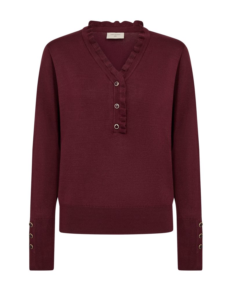 FQKATIE - Fijne breited pullover - Bordeaux