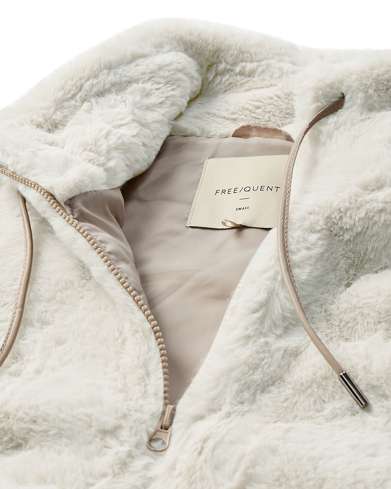 Fqfony - vest in faux fur - beige