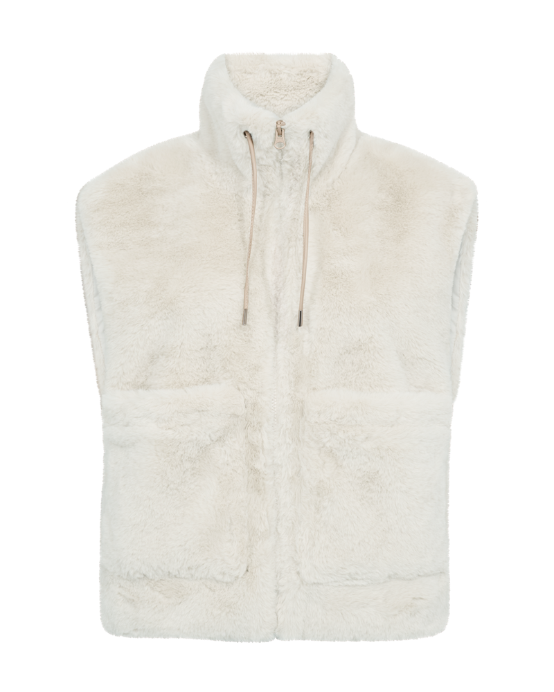 Fqfony - vest in faux fur - beige