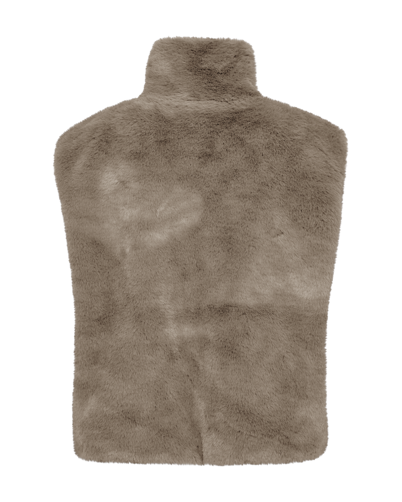 FQFONY - WAARCOAT IN FAUX Fur - Brown