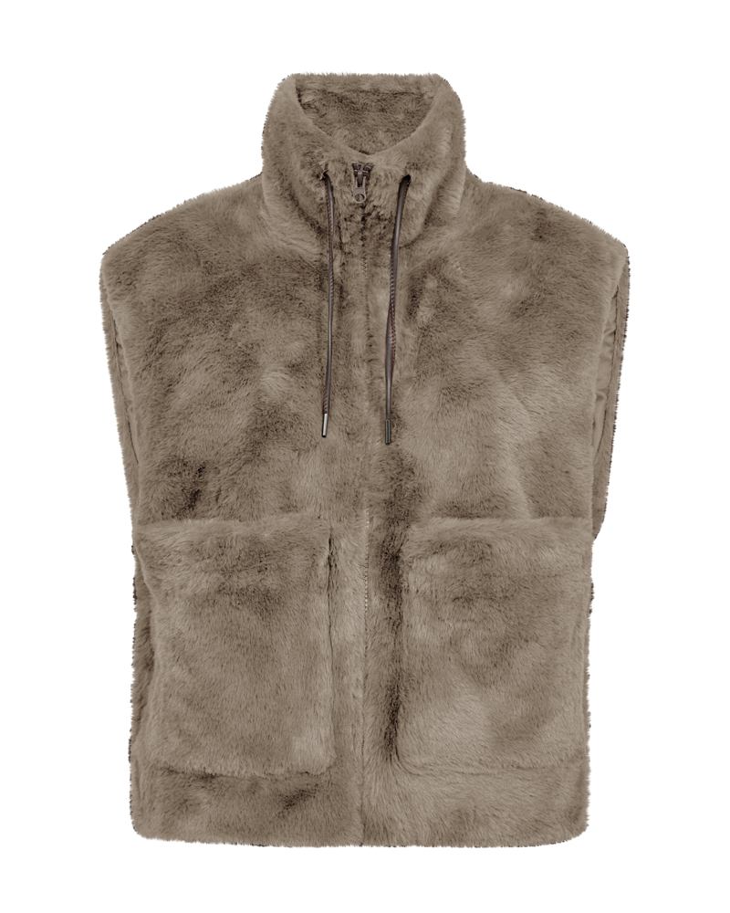 FQFONY - WAARCOAT IN FAUX Fur - Brown