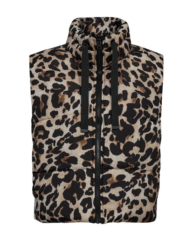 FQJoyco - Wadded Waistcoat - Leopard