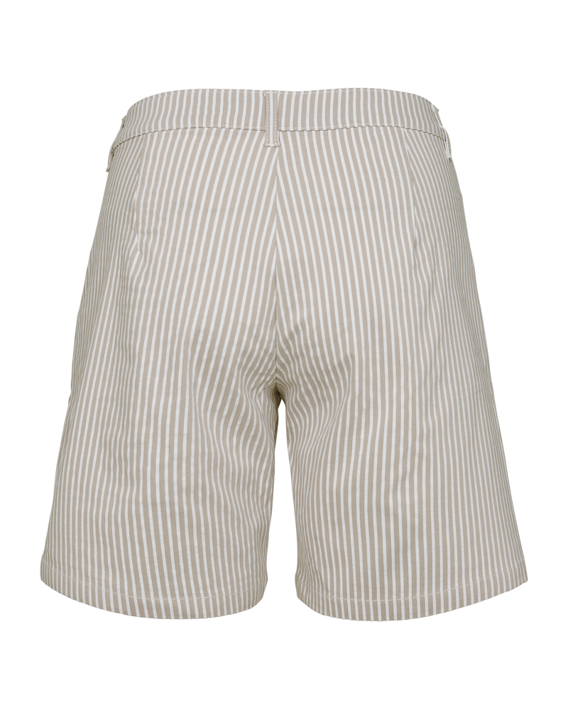Fqrex - gestreepte shorts - beige en wit