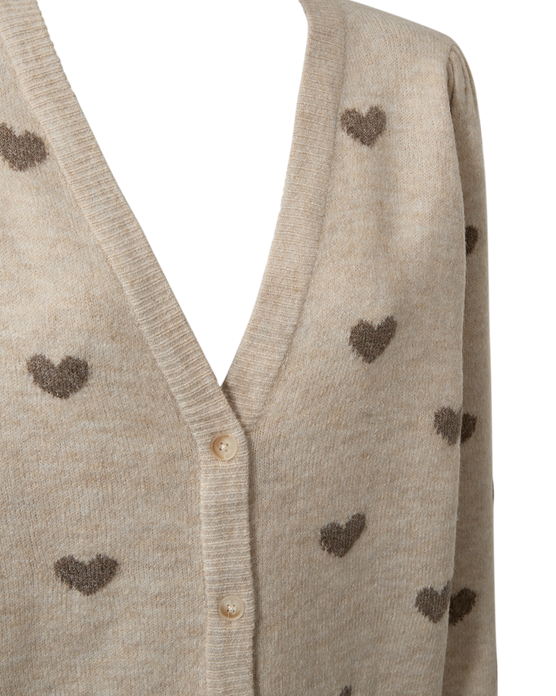 FQFAITH - CARDIGAN - BROWN AND BEIGE