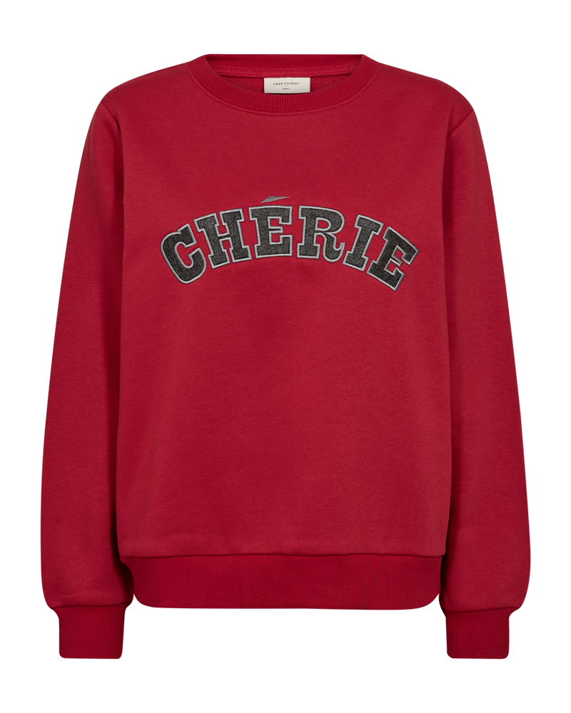 Fqwana - pullover - grijs en rood