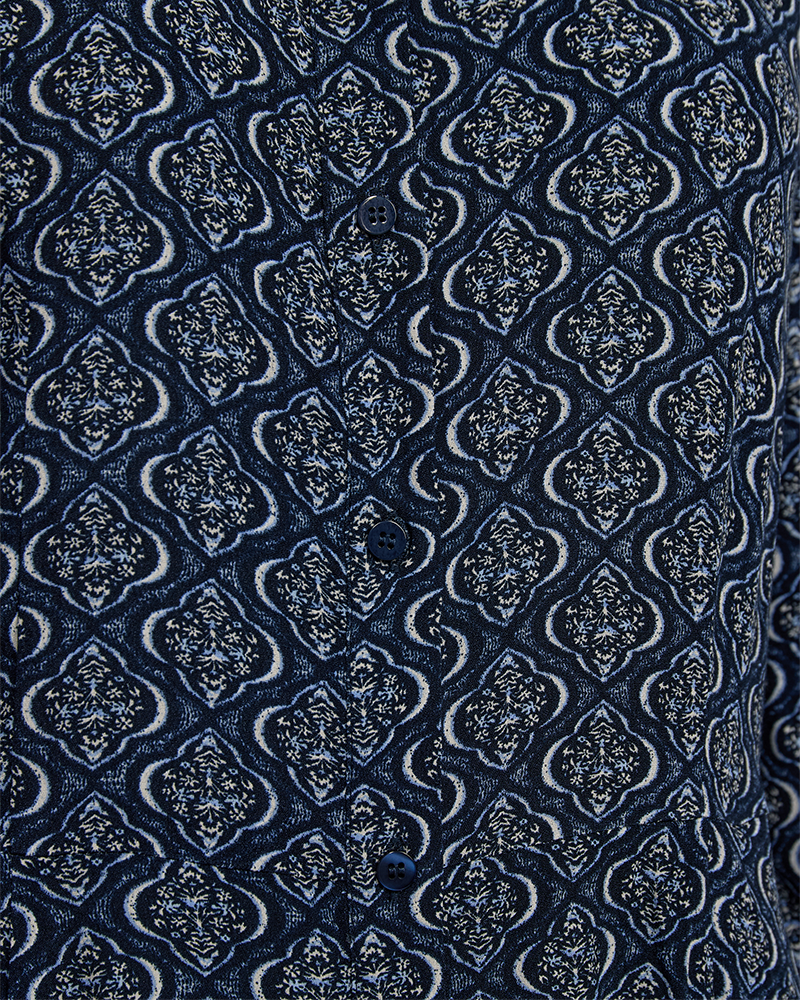 Fqlovy - jurk - blauw en beige