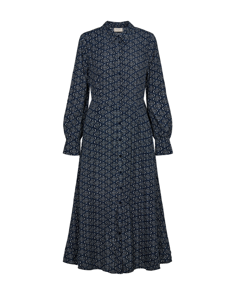 Fqlovy - jurk - blauw en beige