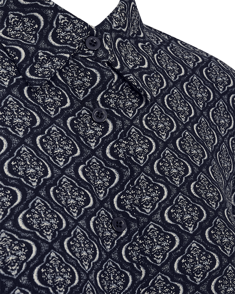 Fqlovy - shirt - blauw en beige