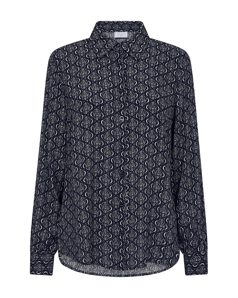 Fqlovy - shirt - blauw en beige