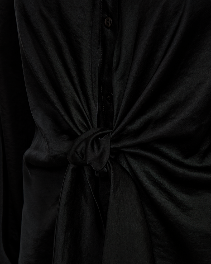 FQDOVE - Blouse met geknoopte details - zwart