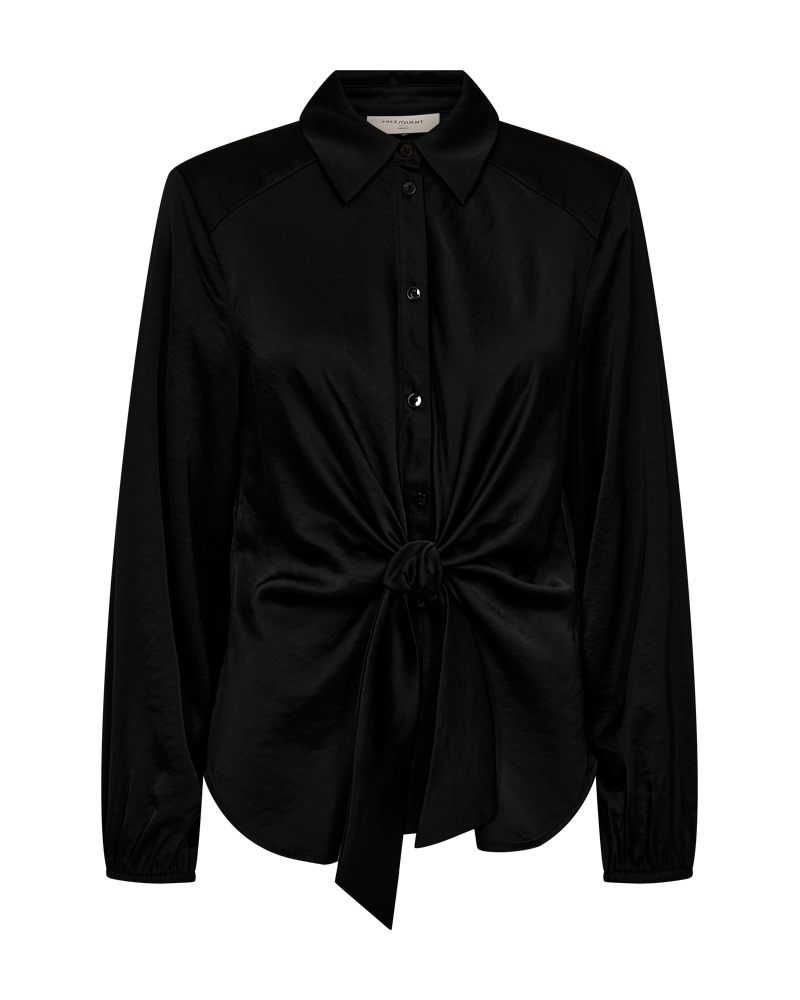 FQDOVE - Blouse met geknoopte details - zwart