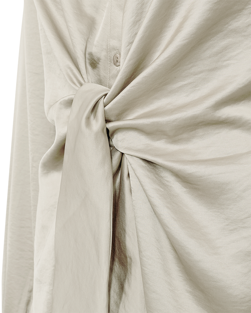 FQDOVE - Blouse met knoopdetail - Beige