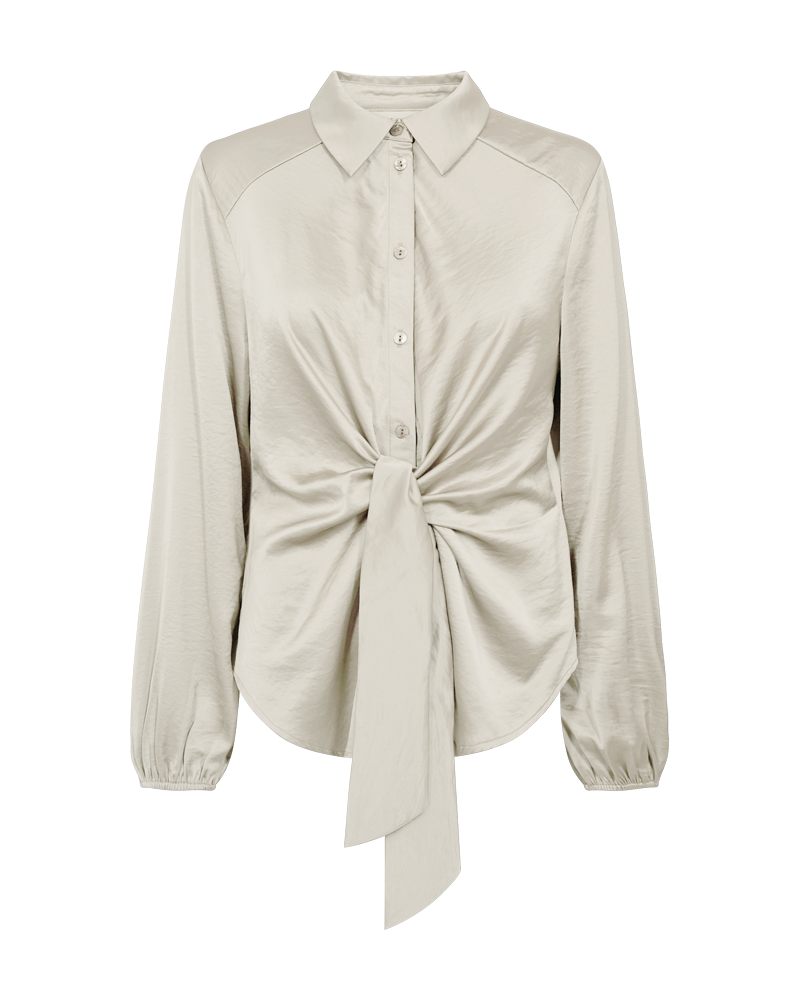 FQDOVE - Blouse met knoopdetail - Beige