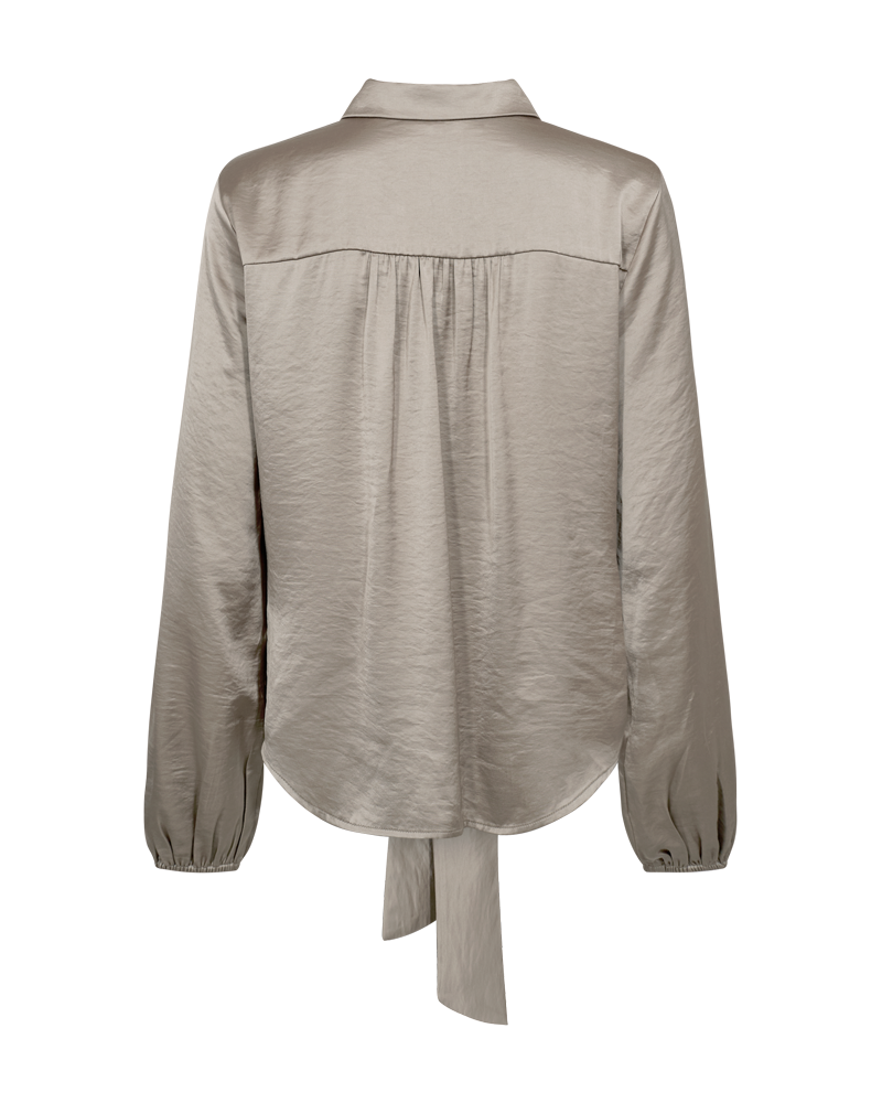 FQDOVE - Blouse met geknoopte details - Brown