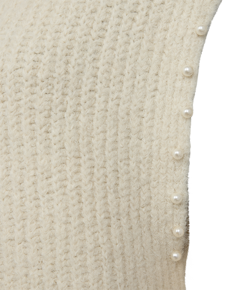 FqgrSlulu - high -nekke vest - beige