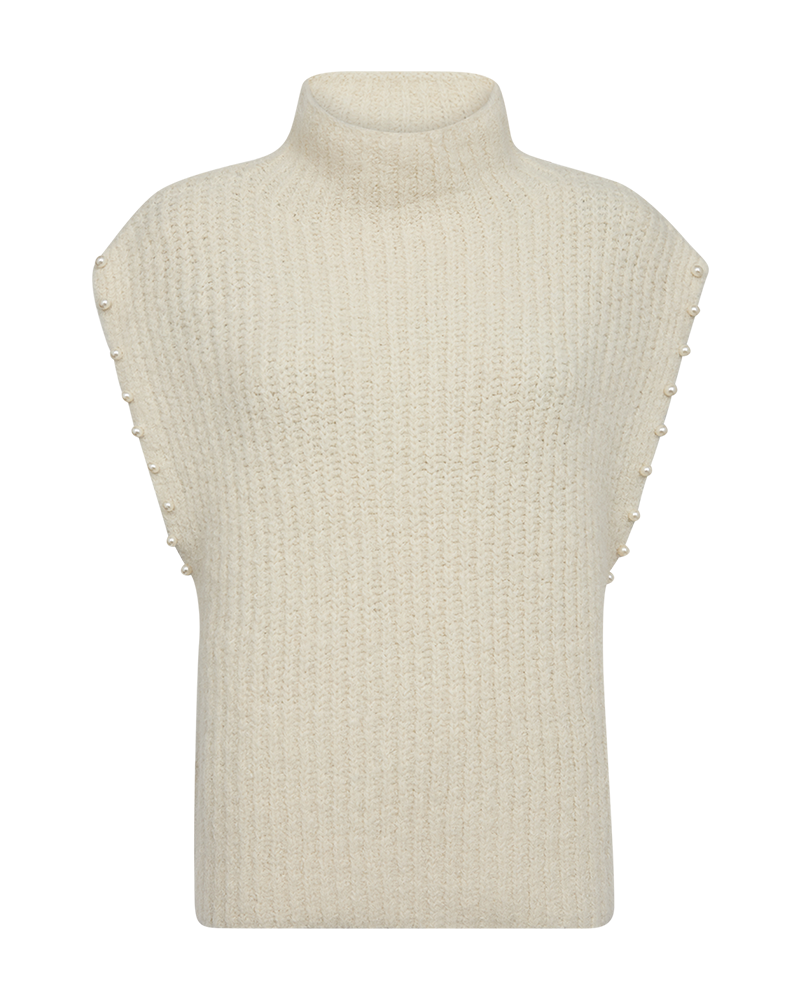 FqgrSlulu - high -nekke vest - beige