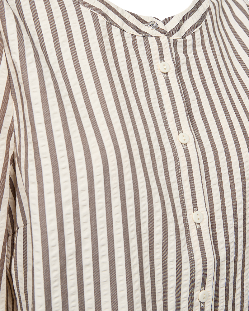 FQABY - SHIRT - WHITE AND BROWN