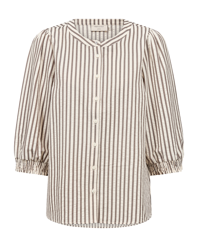 FQABY - SHIRT - WHITE AND BROWN