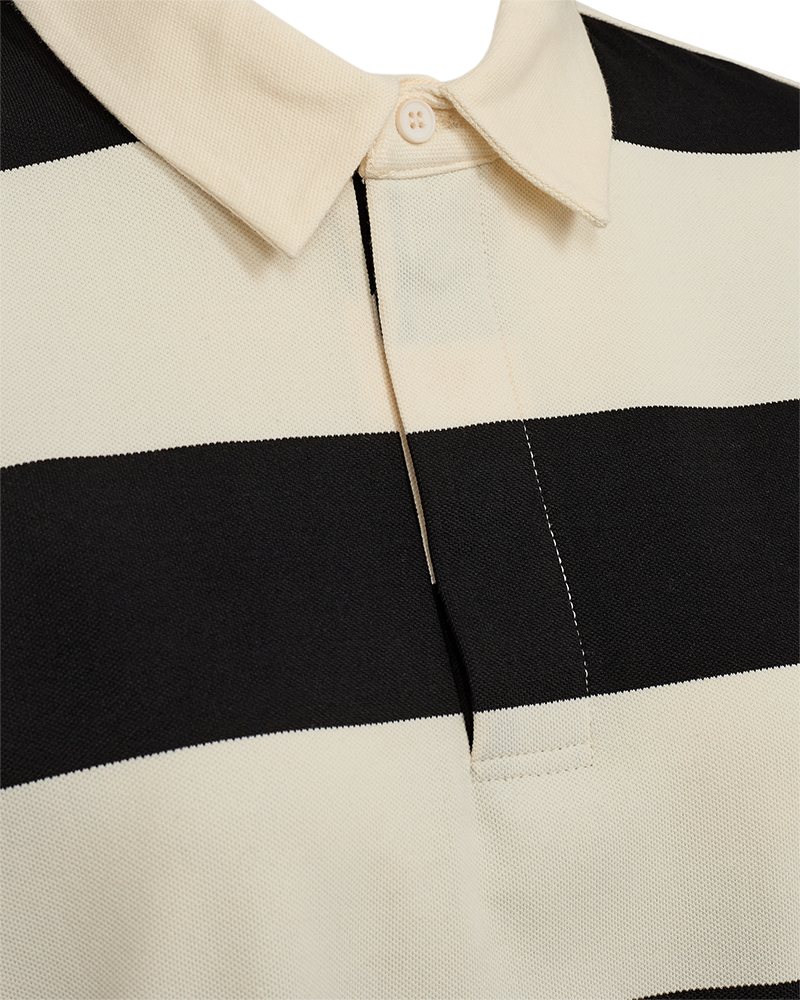 FQNILLA - POLOSHIRT - BLACK AND BEIGE