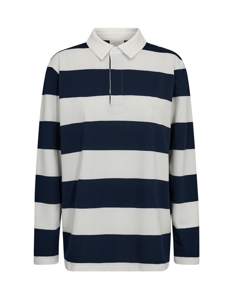 FQNILLA - POLOSHIRT - BLUE OG WHITE