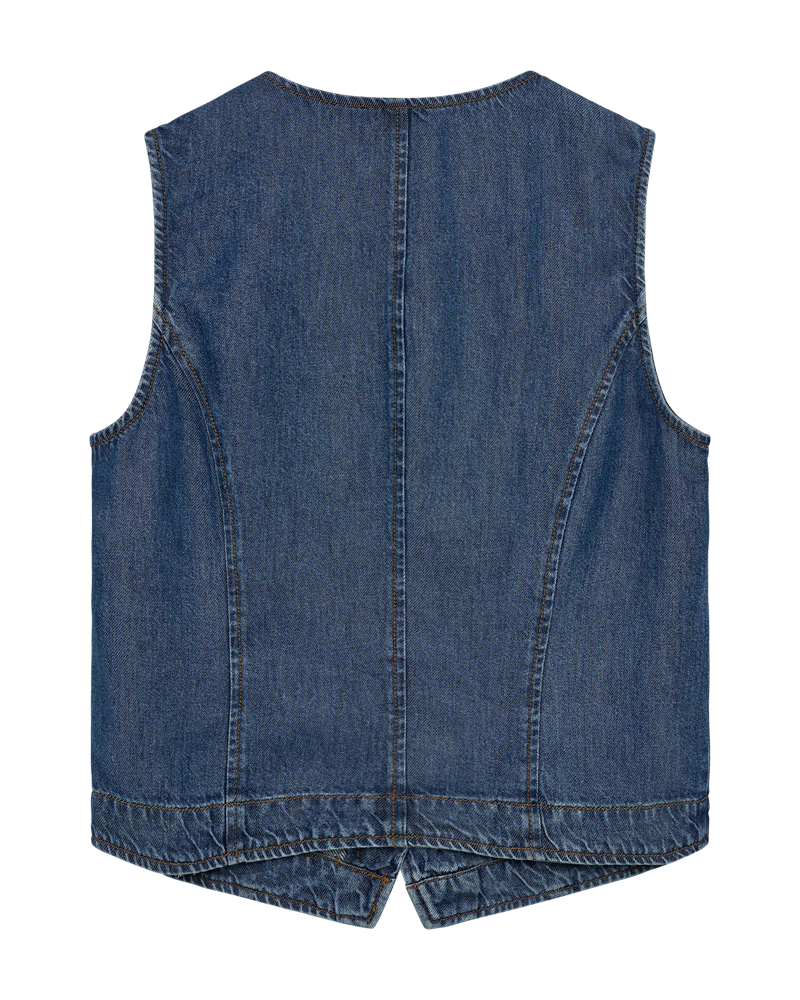 Fqmilo - waistcoat - blauw