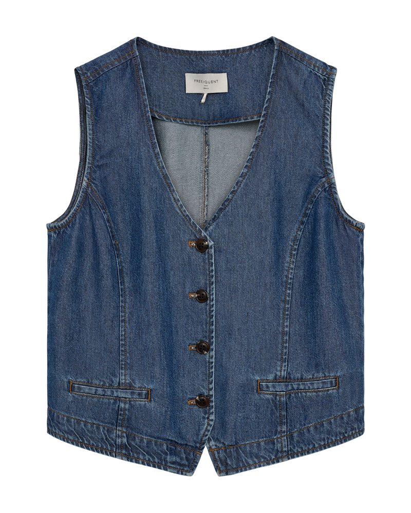 Fqmilo - waistcoat - blauw