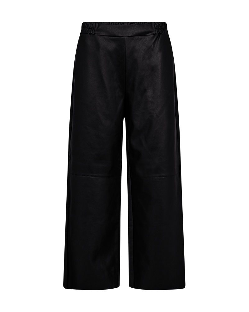 Fqveggy - faux lederen broek - zwart