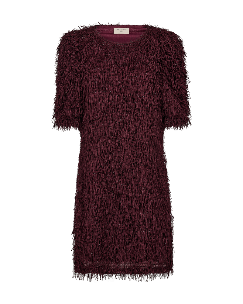 FQMARLIN - DRESS WITH FRINGES - BORDEAUX