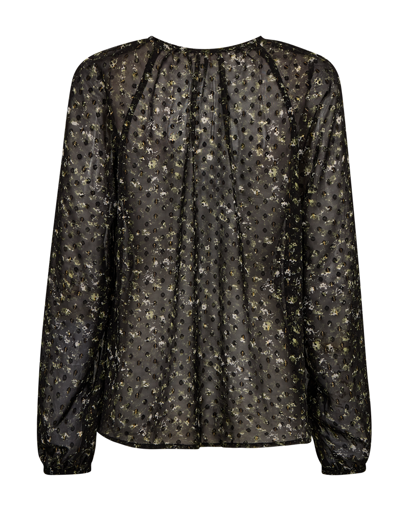 FQSANDA - BLOUSE - BLACK AND GREEN