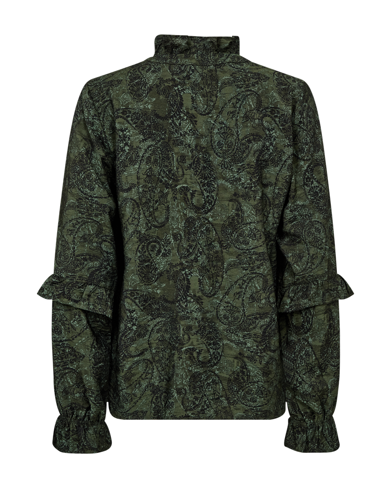 FQMOLIN - BLOUSE - BLACK AND GREEN