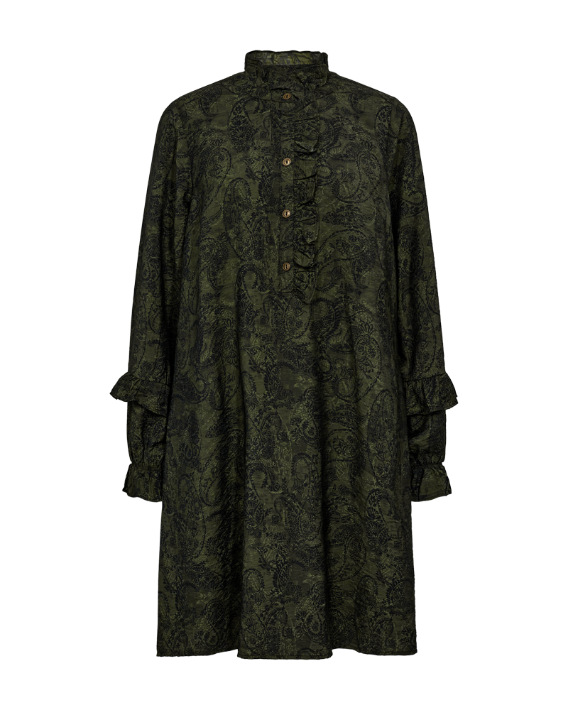 FQMOLIN - DRESS - BLACK AND GREEN