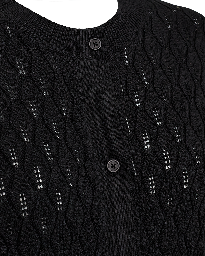 FQDODO - CARDIGAN - BLACK