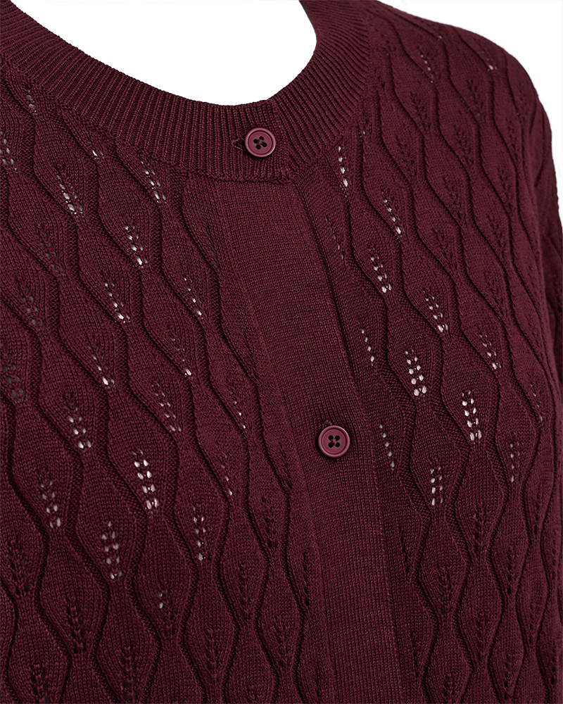 FQDODO - CARDIGAN - BORDEAUX