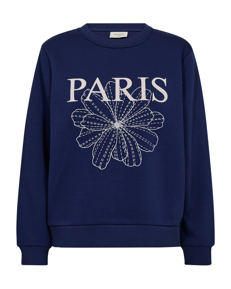 FQKAMELA - PULLOVER - BLUE AND BEIGE