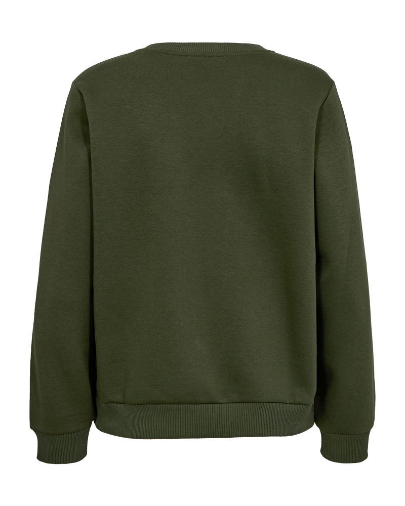 FQKAMELA - PULLOVER - GREEN AND BEIGE