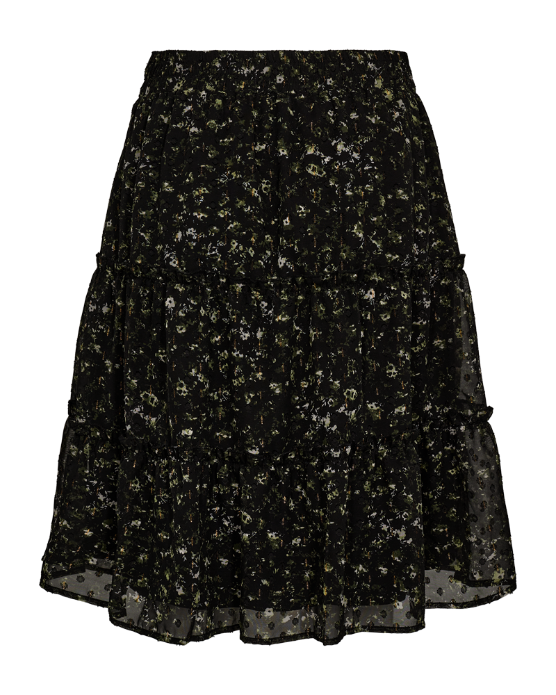 FQSANDA - SKIRT - BLACK AND GREEN