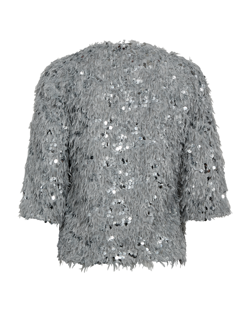 FQNOLLA - BLOUSE WITH SEQUINS - GREY