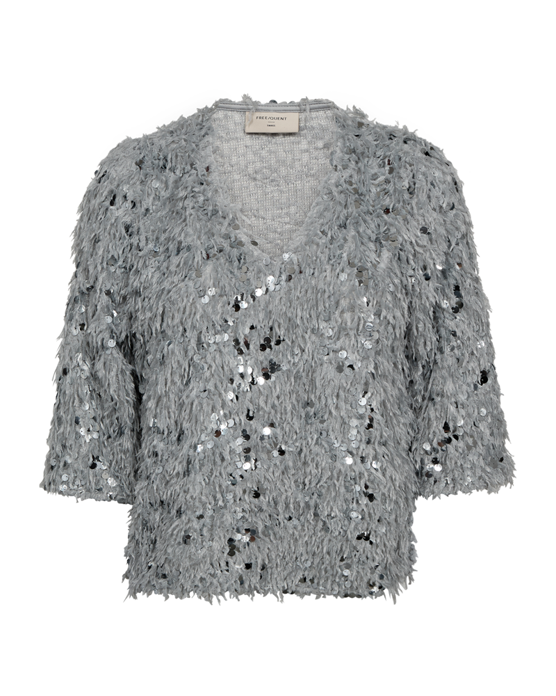 FQNOLLA - BLOUSE WITH SEQUINS - GREY