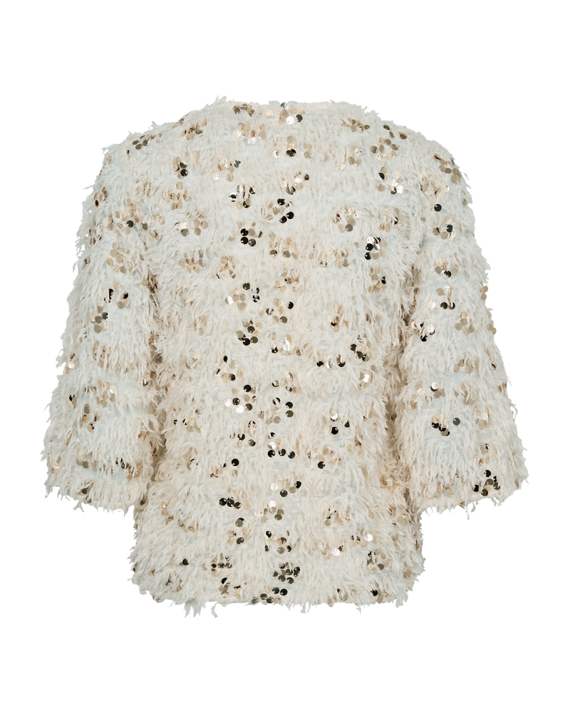 FQNOLLA - BLOUSE WITH SEQUINS - BEIGE
